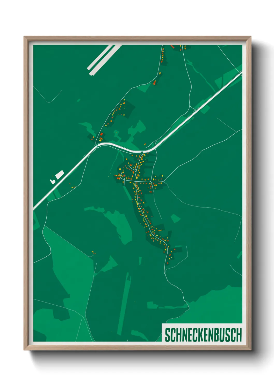 Une affiche de carte sur Schneckenbusch