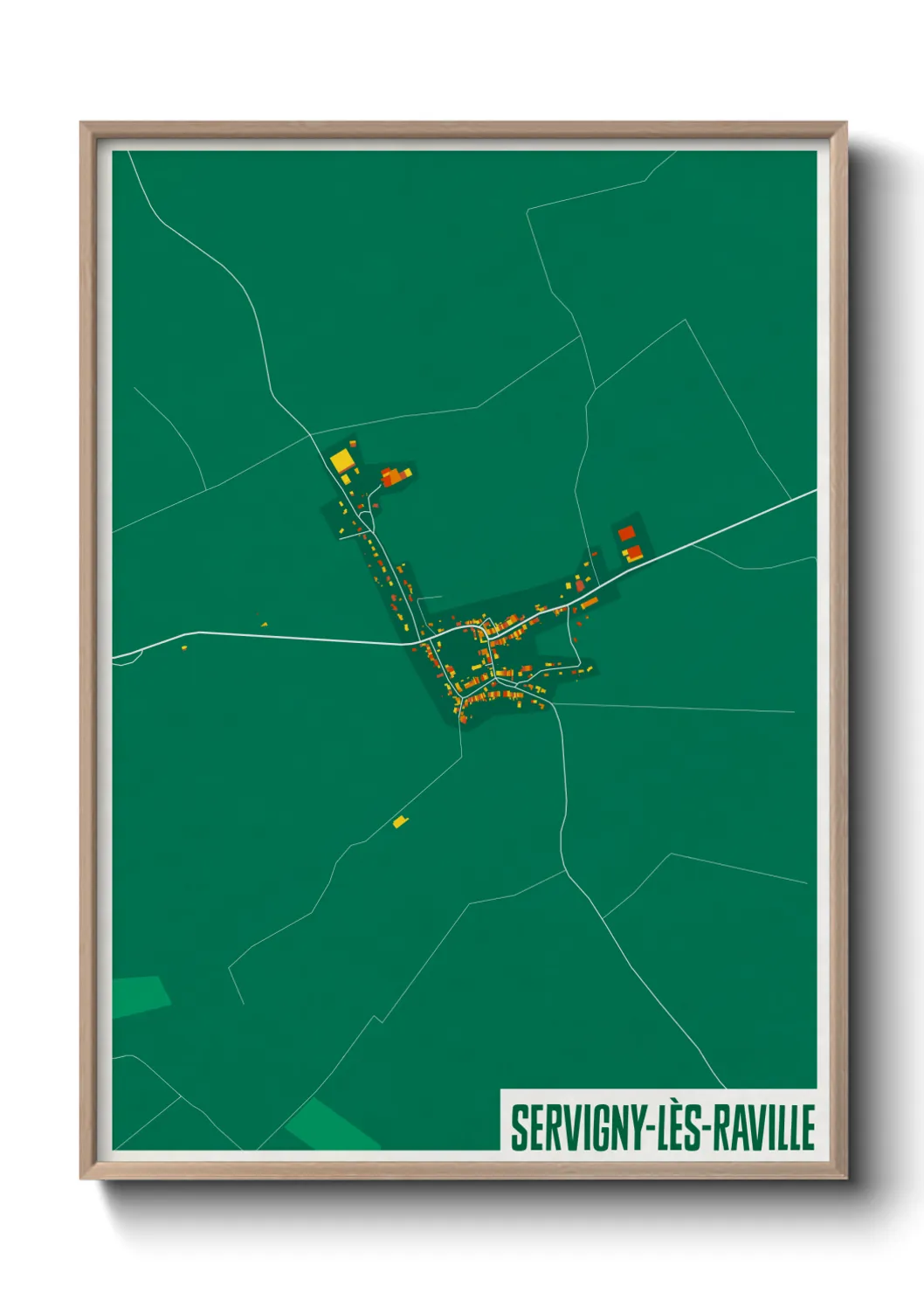 Un poster carteServigny-lès-Raville