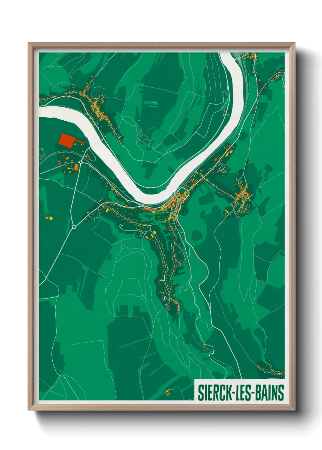 Une affiche de carte sur Sierck-les-Bains