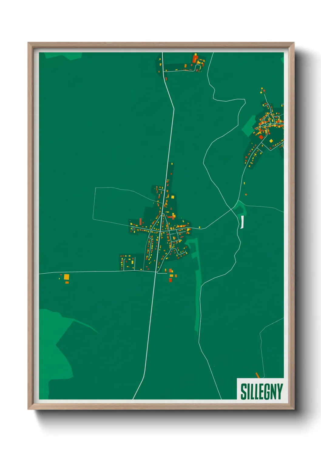 Une affiche de carte sur Sillegny