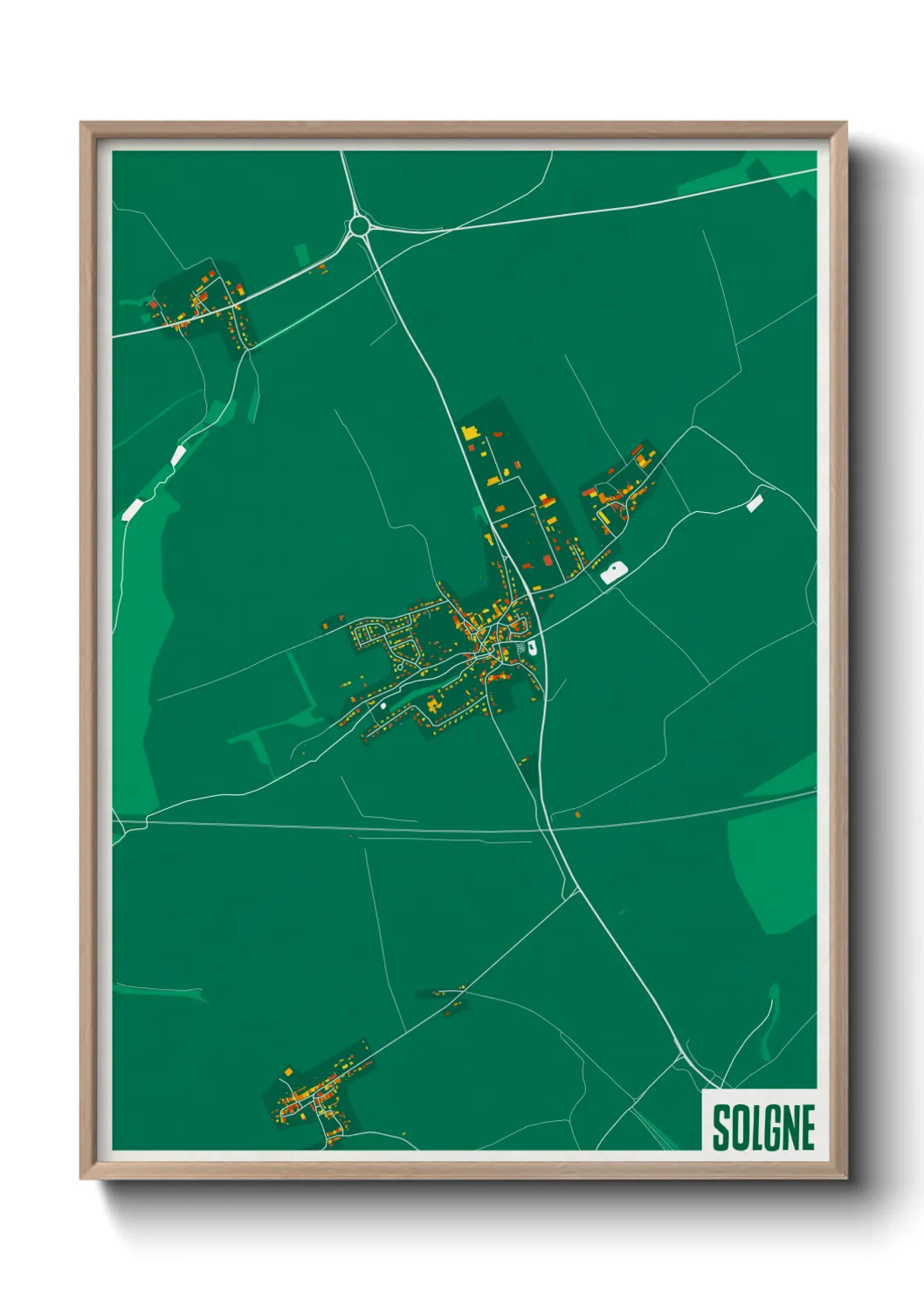 Une affiche de carte sur Solgne