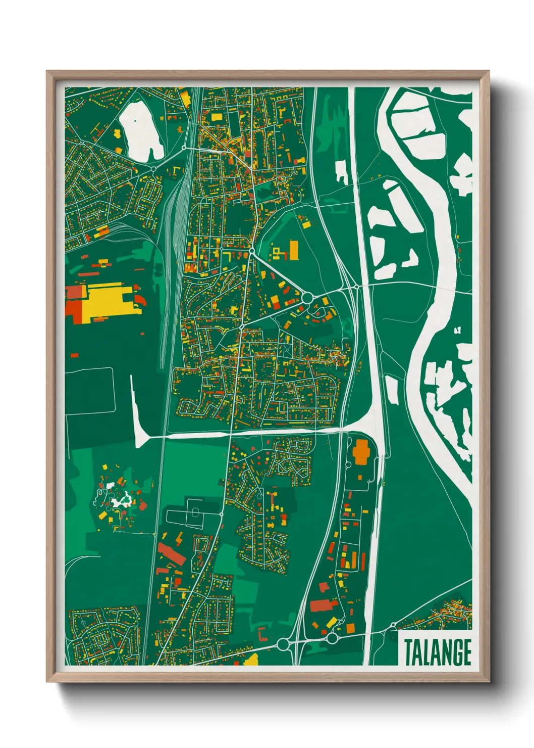 Une affiche de carte sur Talange