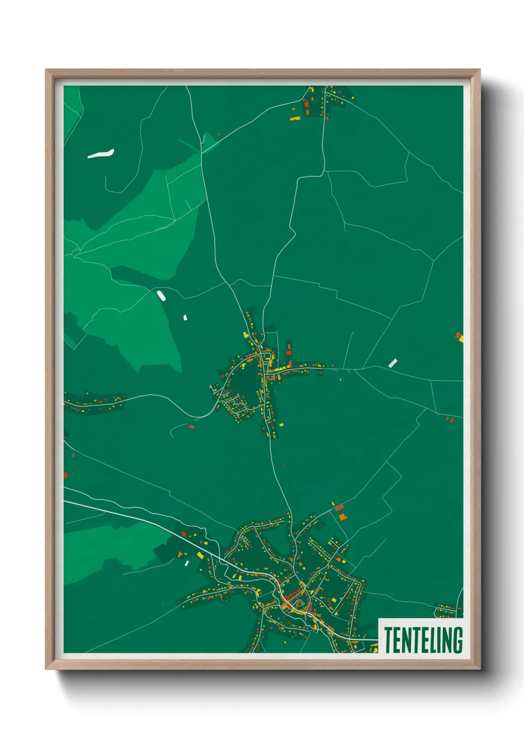 Une affiche de carte sur Tenteling