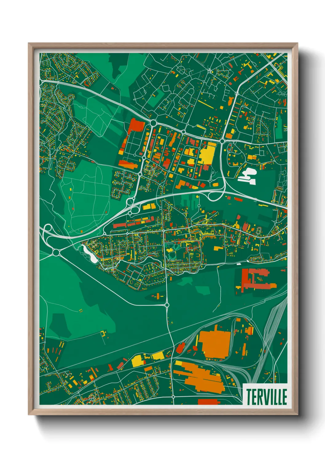 Une affiche de carte sur Terville