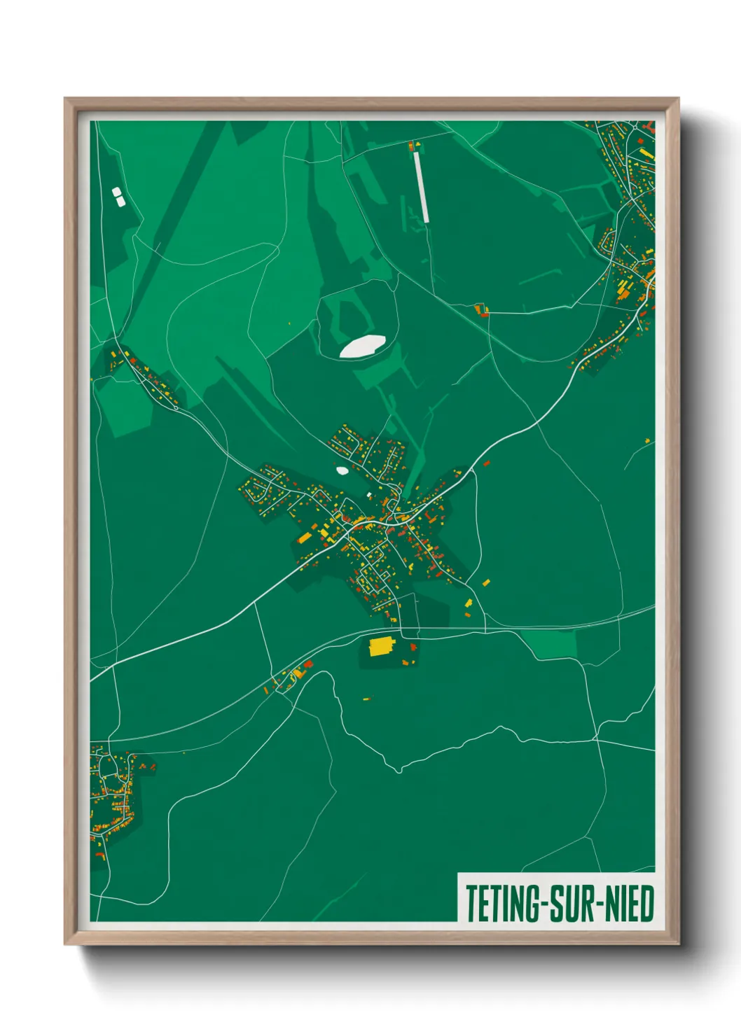 Une affiche de carte sur Teting-sur-Nied