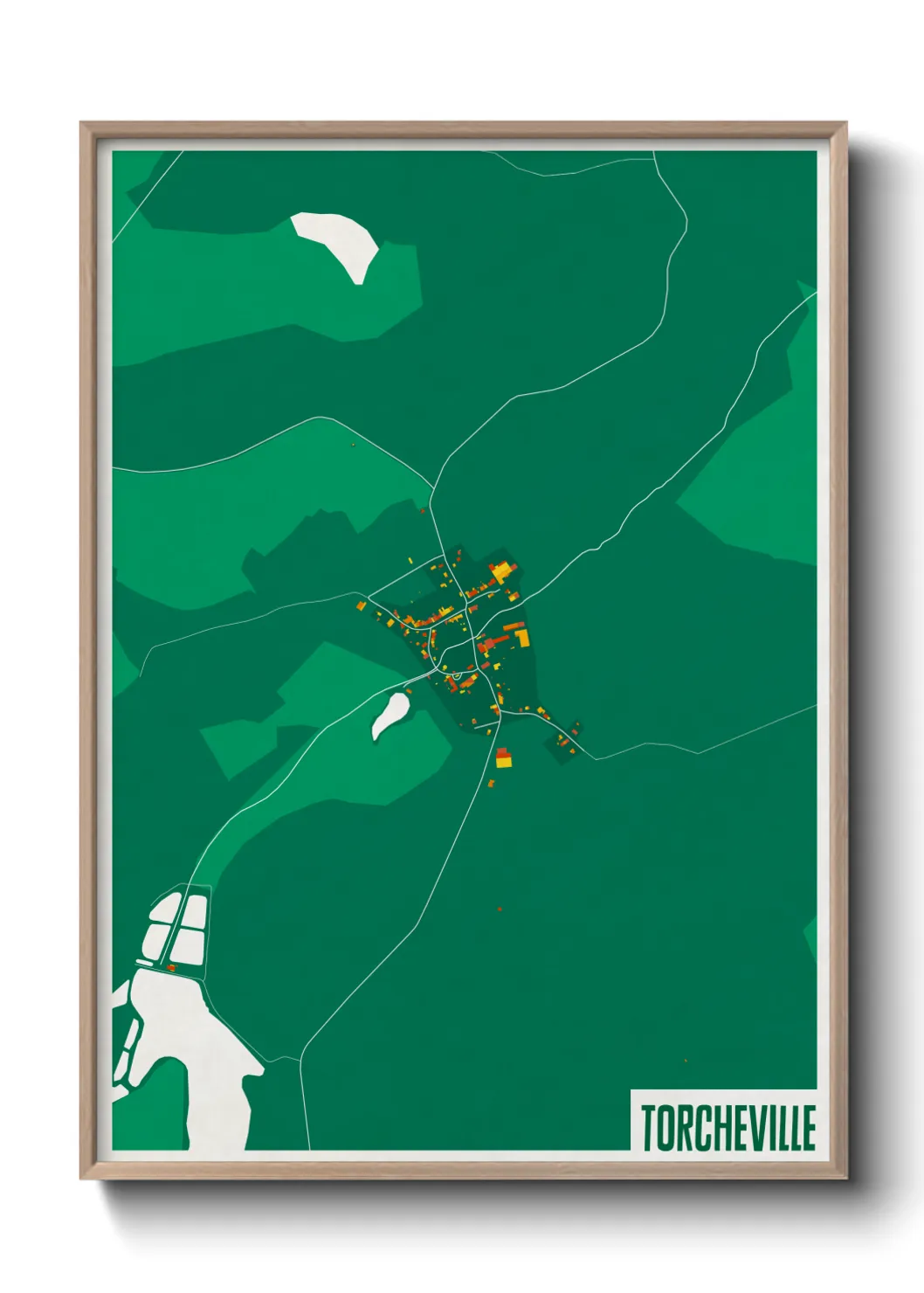 Une affiche de carte sur Torcheville