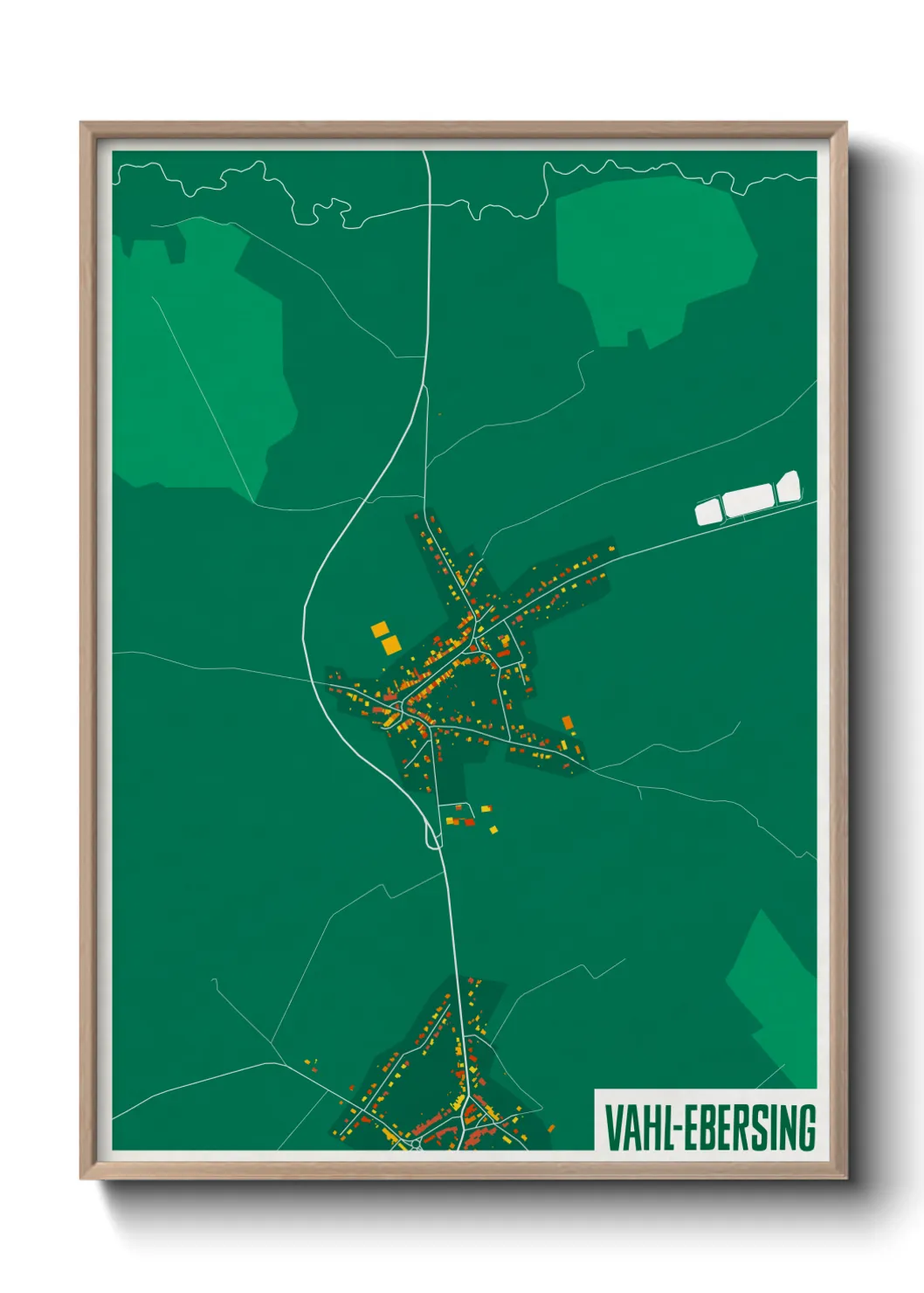 Une affiche de carte sur Vahl-Ebersing