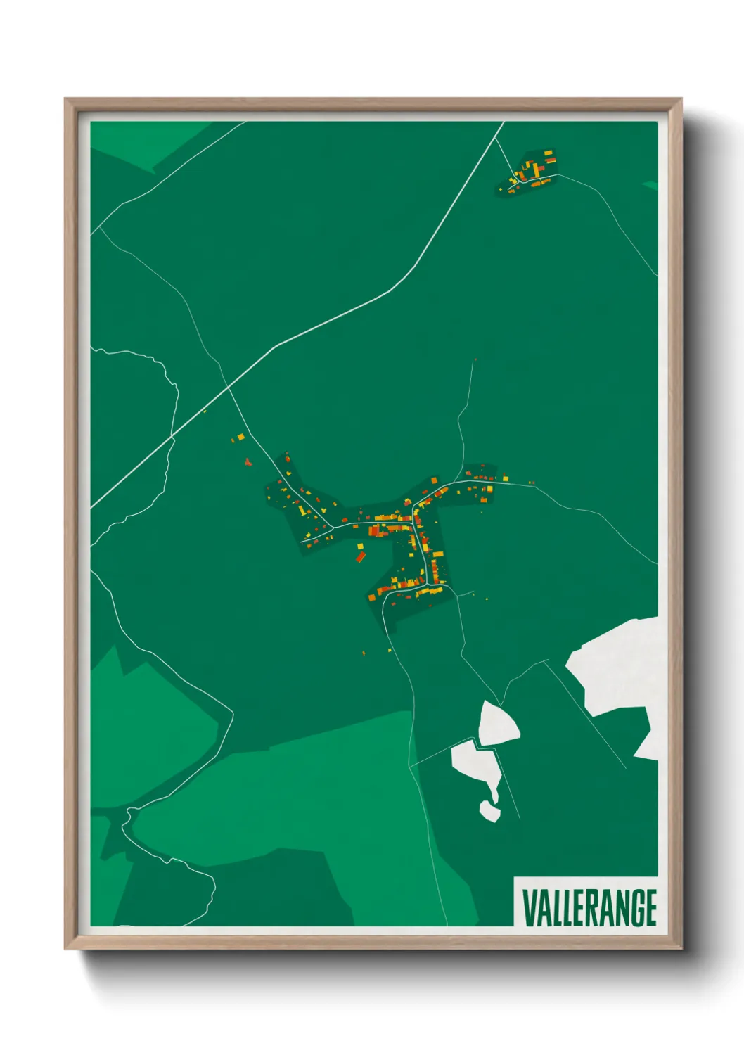 Une affiche de carte sur Vallerange