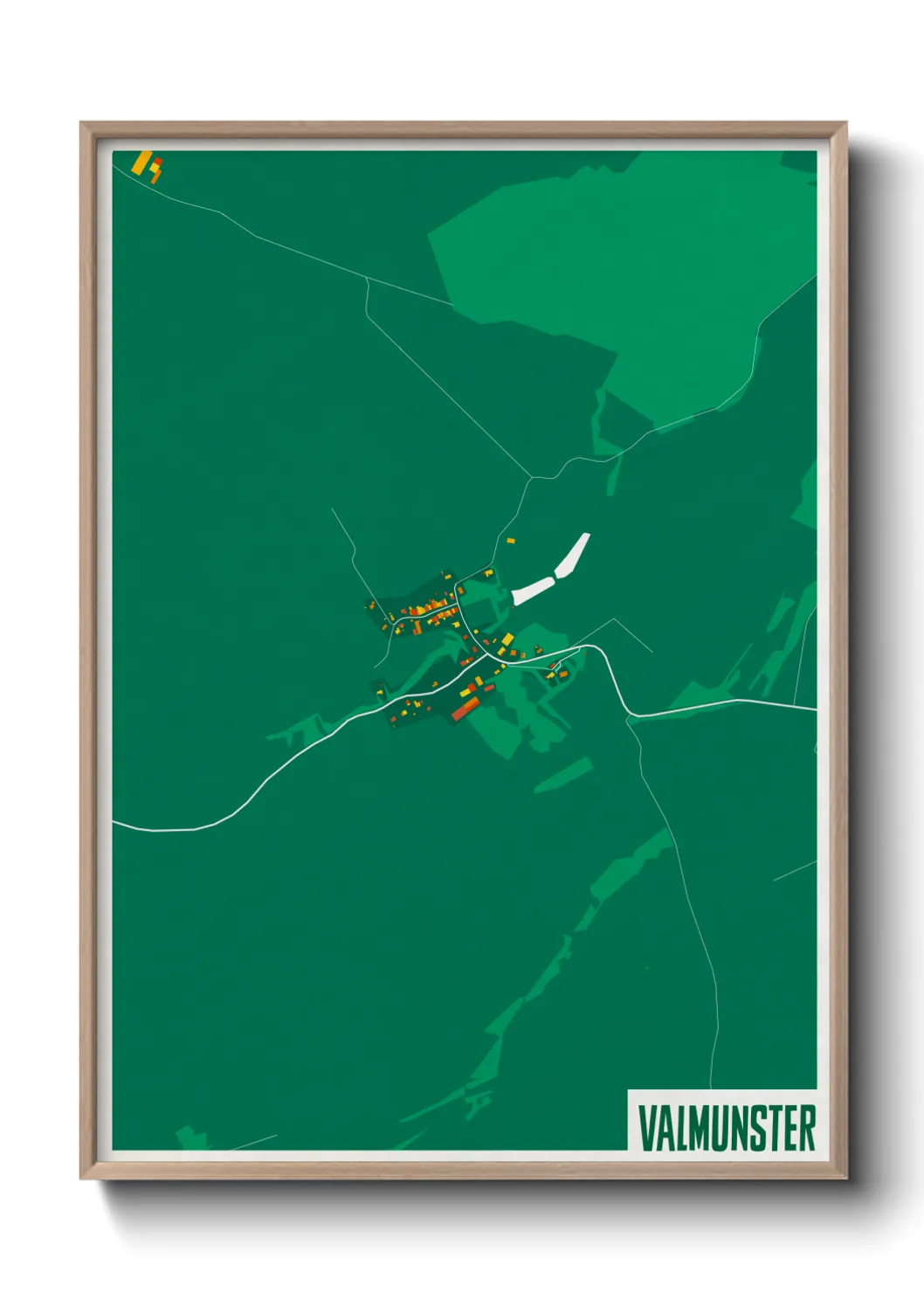 Une affiche de carte sur Valmunster