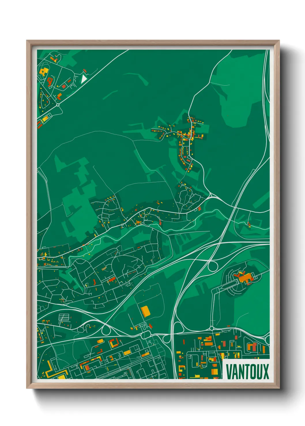 Une affiche de carte sur Vantoux