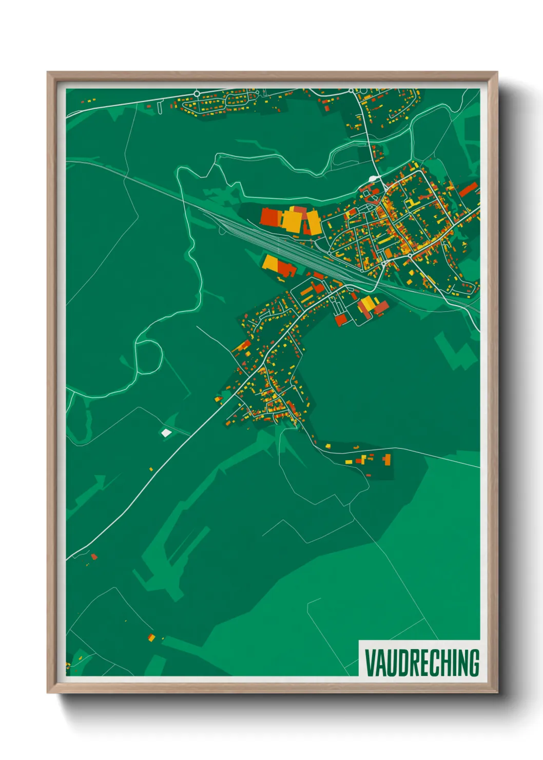 Une affiche de carte sur Vaudreching