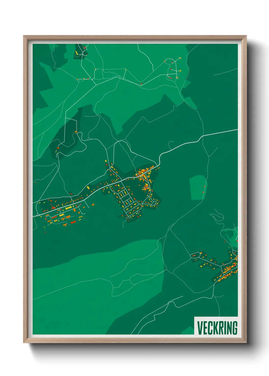 Une affiche de carte sur Veckring