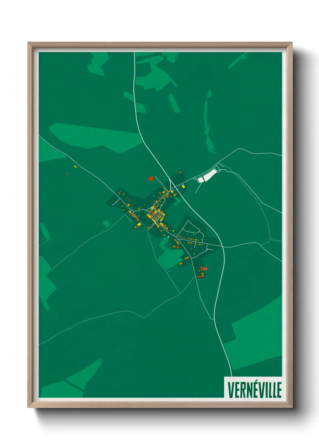 Une affiche de carte sur Vernéville