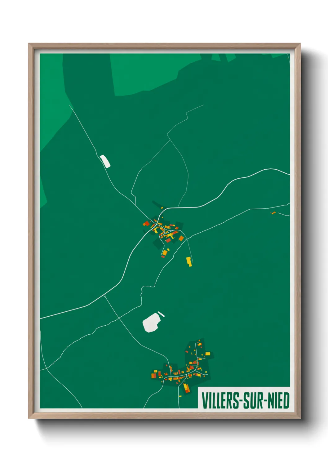 Une affiche de carte sur Villers-sur-Nied