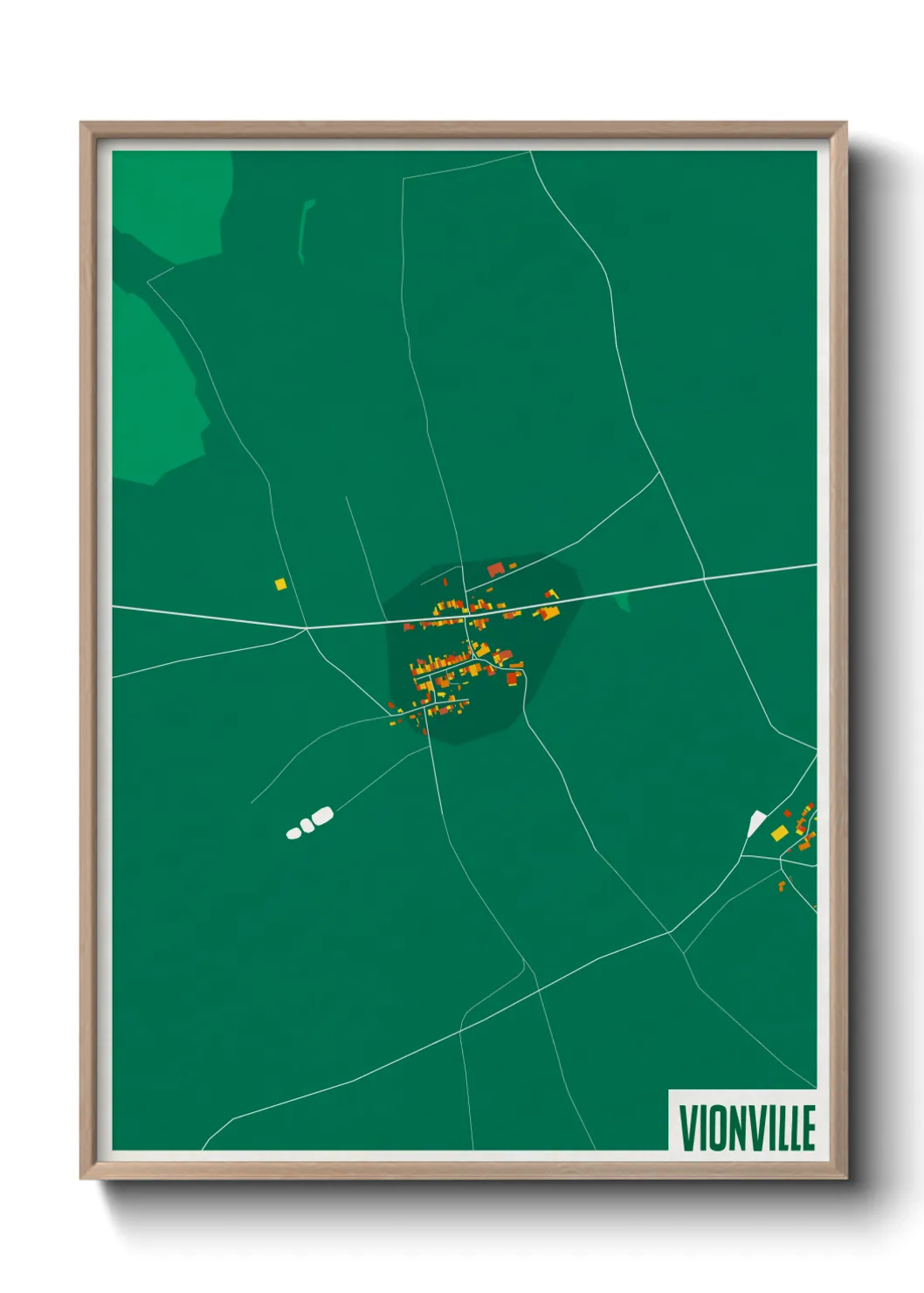 Une affiche de carte sur Vionville