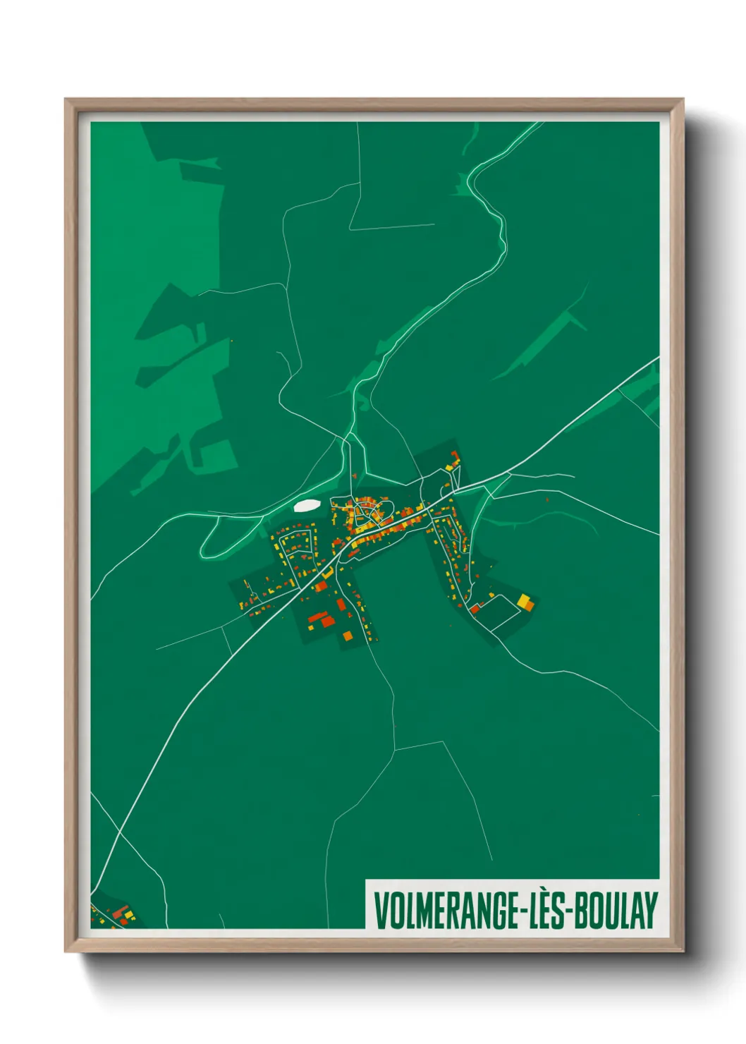 Une affiche de carte sur Volmerange-lès-Boulay