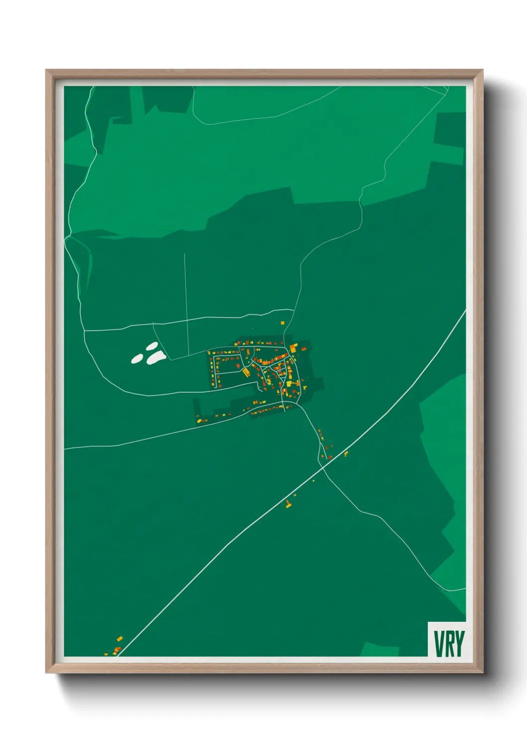 Une affiche de carte sur Vry