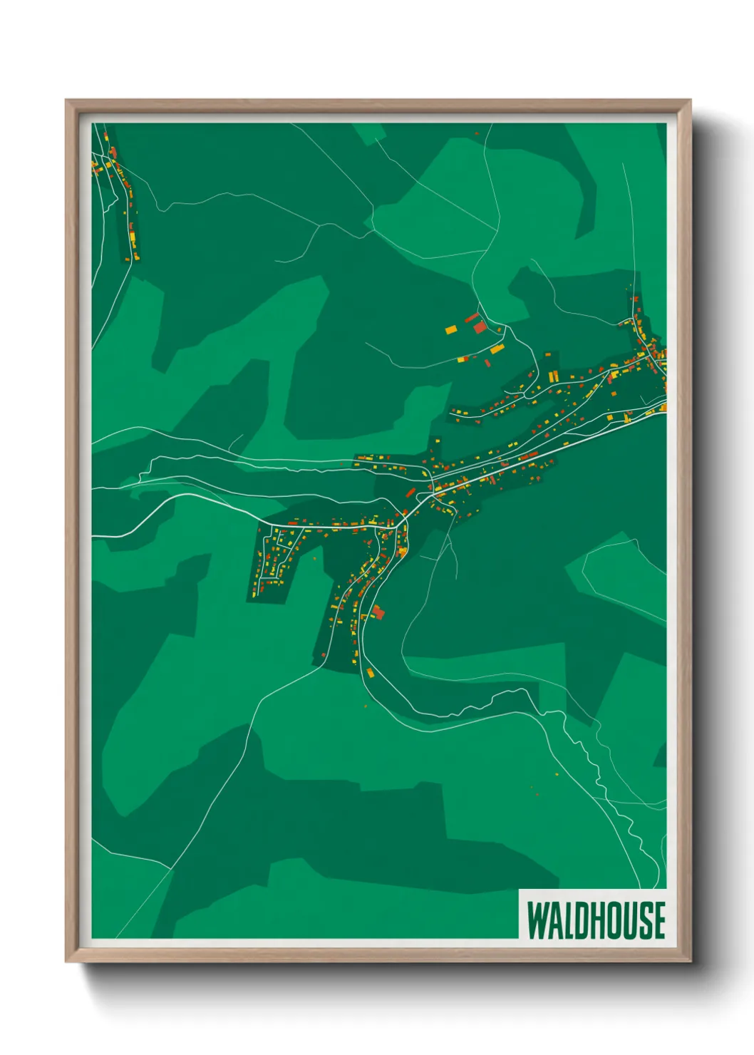 Une affiche de carte sur Waldhouse
