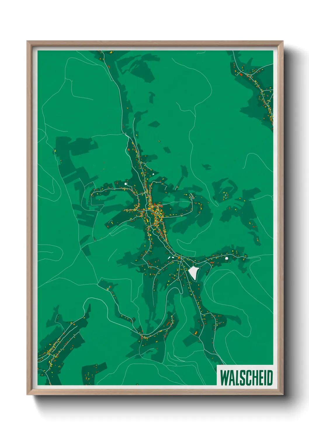 Une affiche de carte sur Walscheid