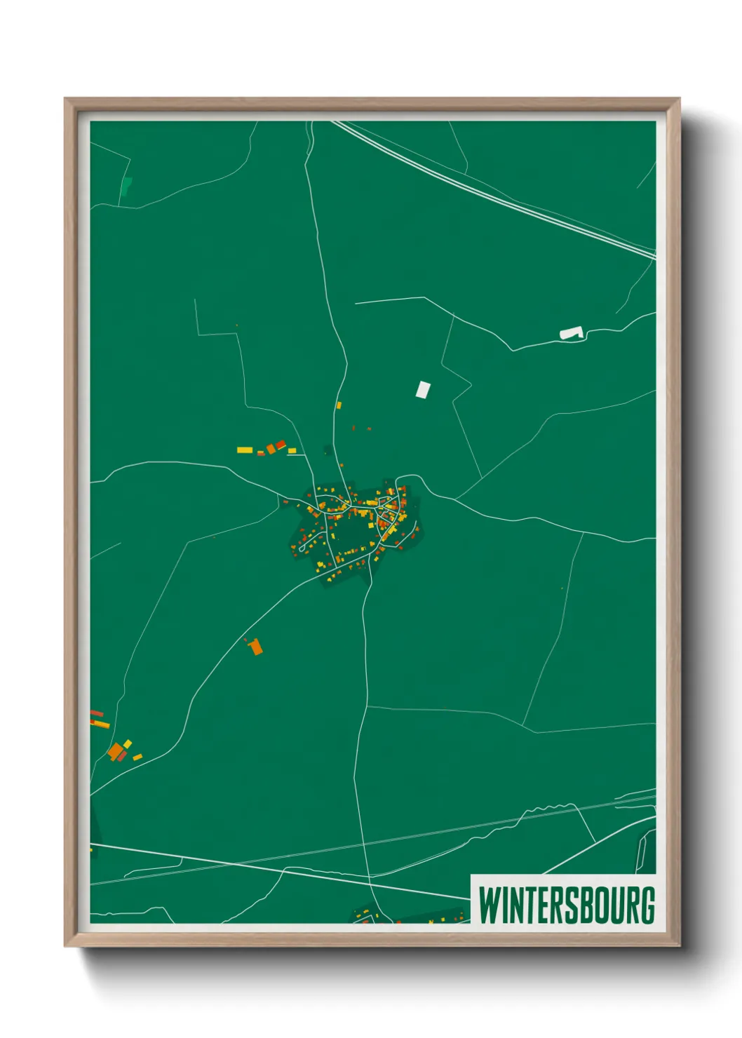 Une affiche de carte sur Wintersbourg