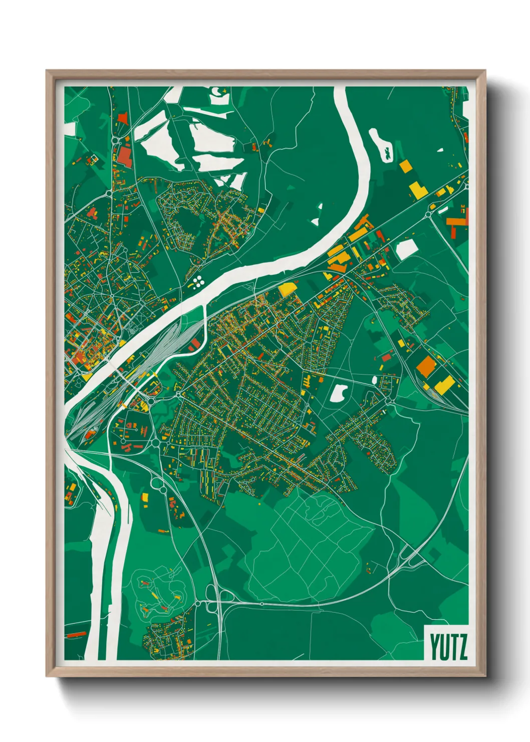 Une affiche de carte sur Yutz