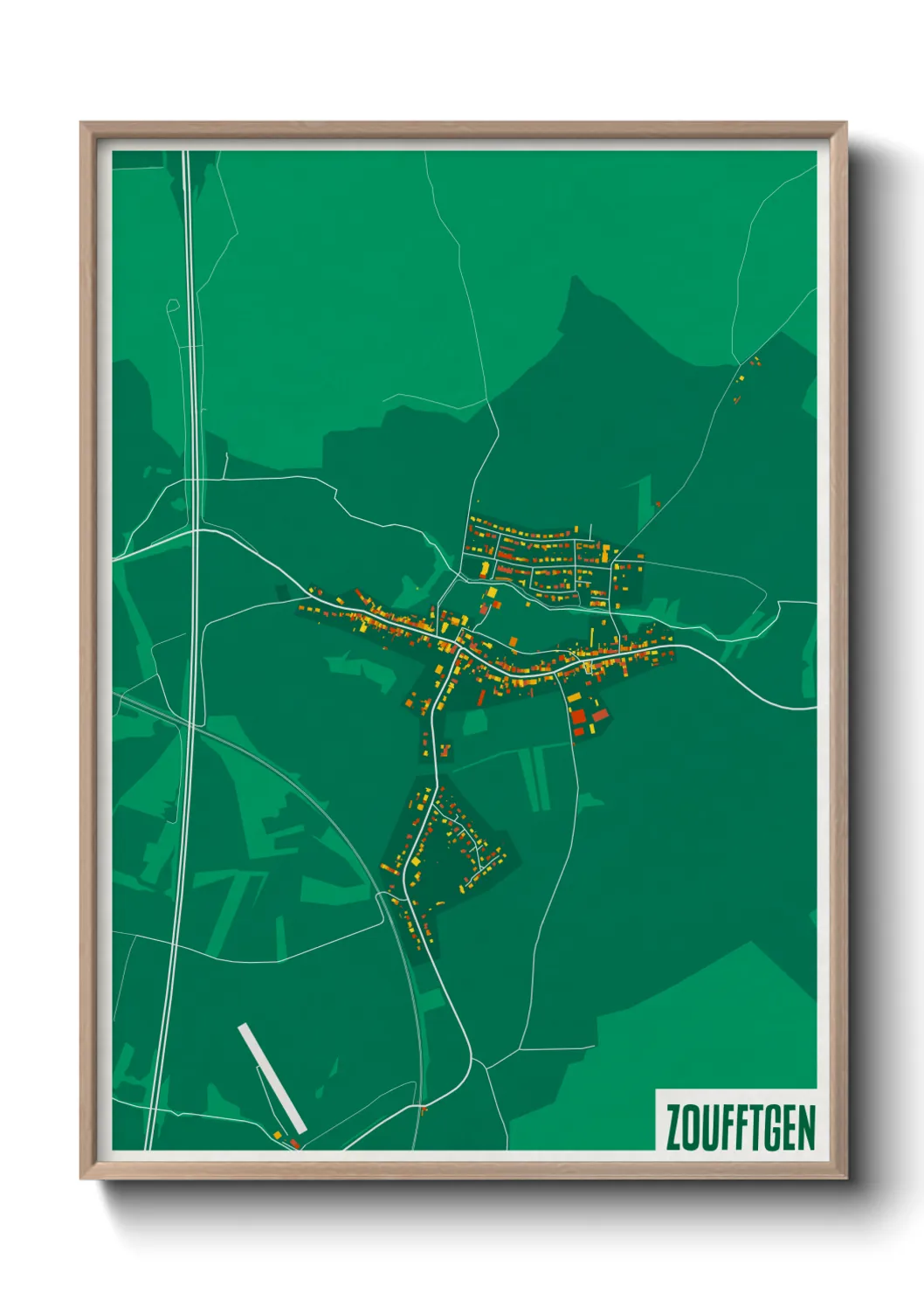Une affiche de carte sur Zoufftgen