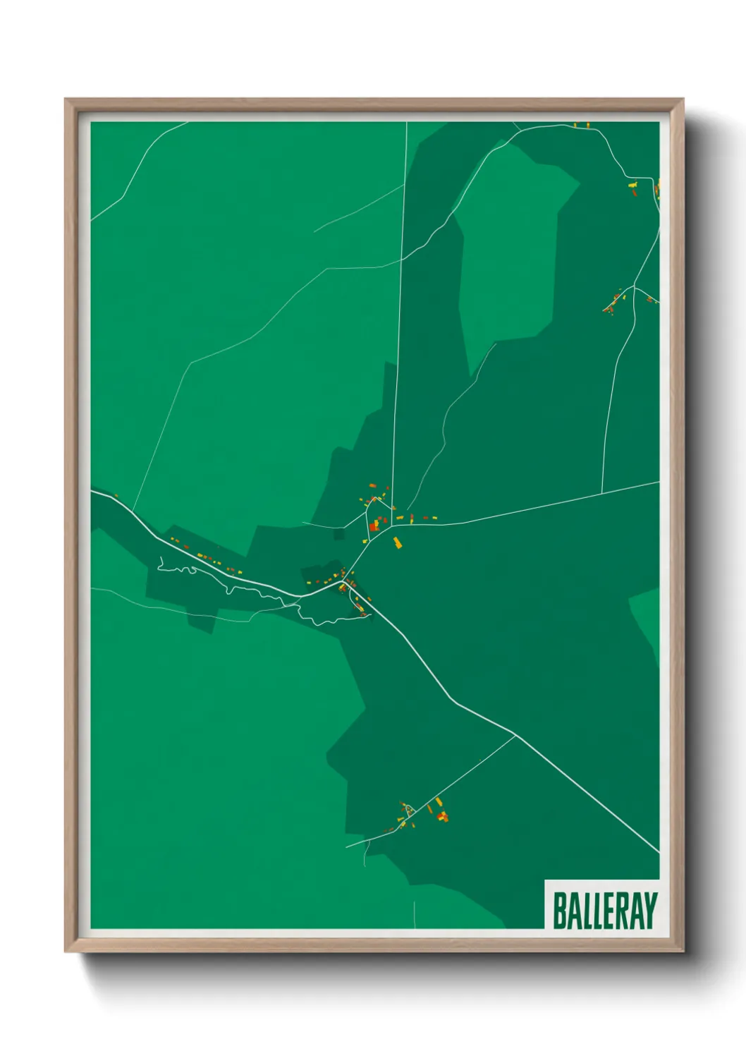 Une affiche de carte sur Balleray