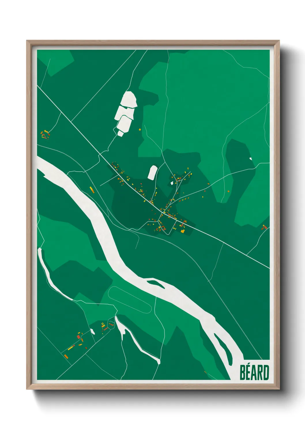 Une affiche de carte sur Béard