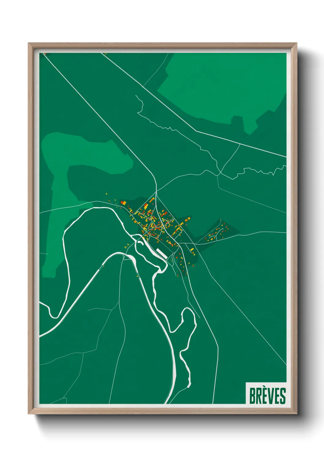 Une affiche de carte sur Brèves