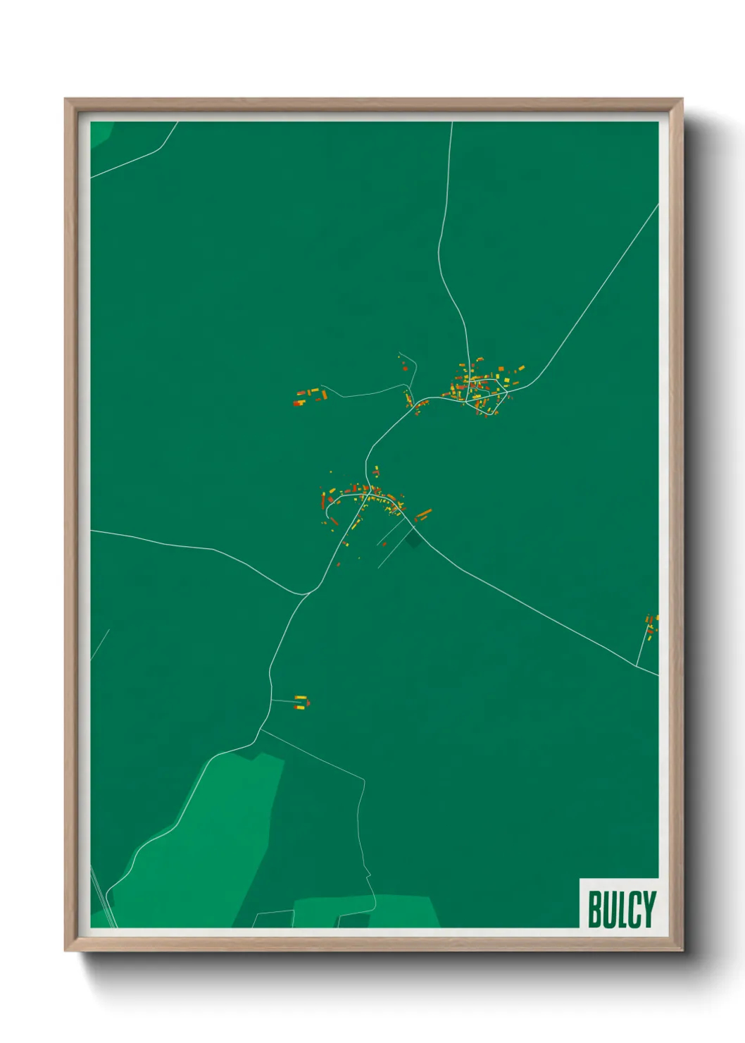 Une affiche de carte sur Bulcy