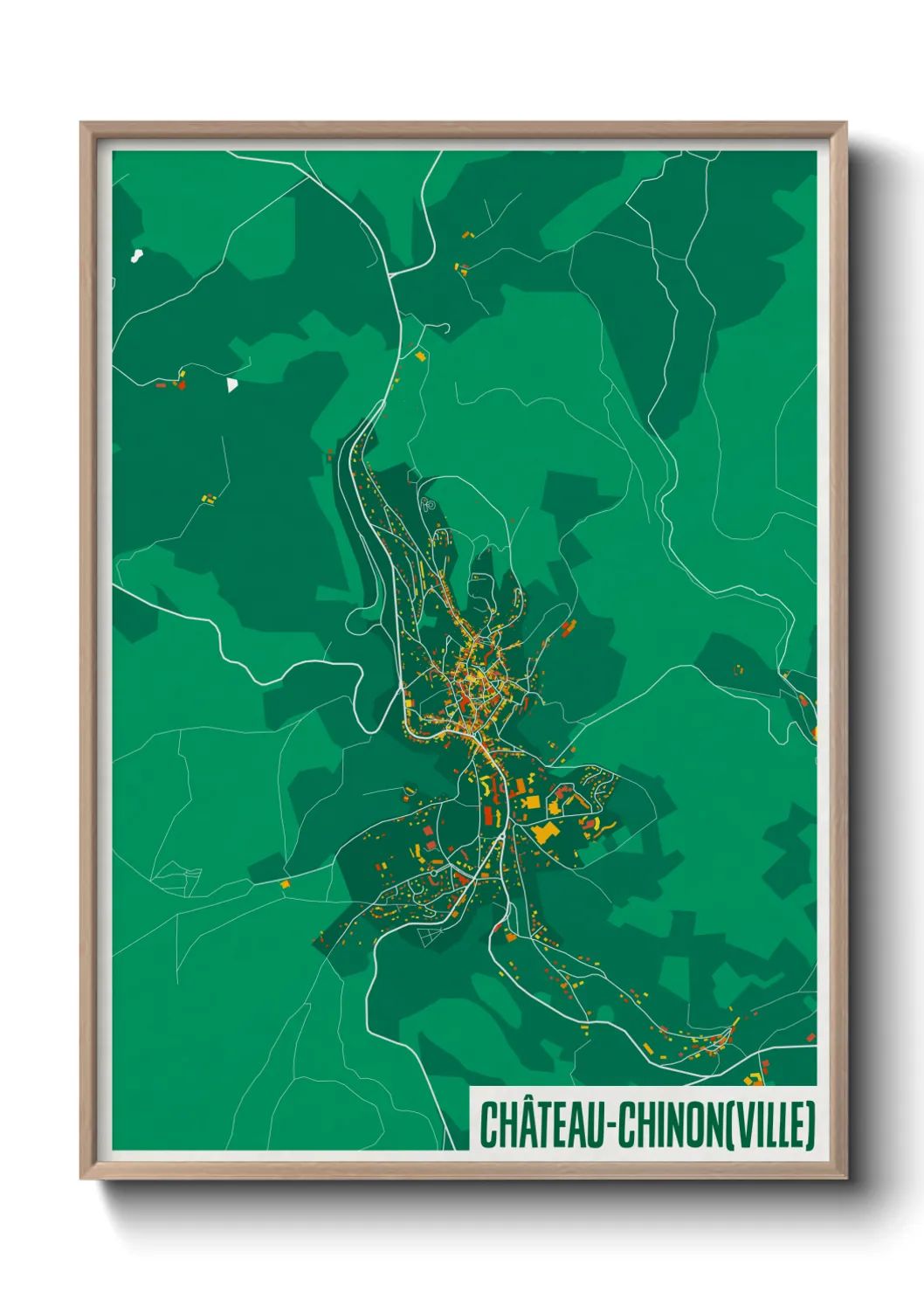 Une affiche de carte sur Château-Chinon(Ville)