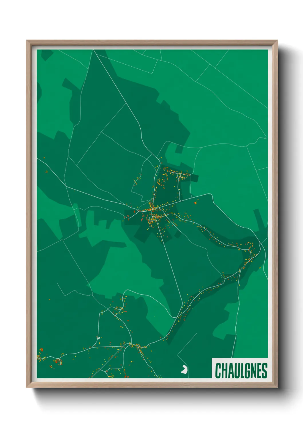 Une affiche de carte sur Chaulgnes
