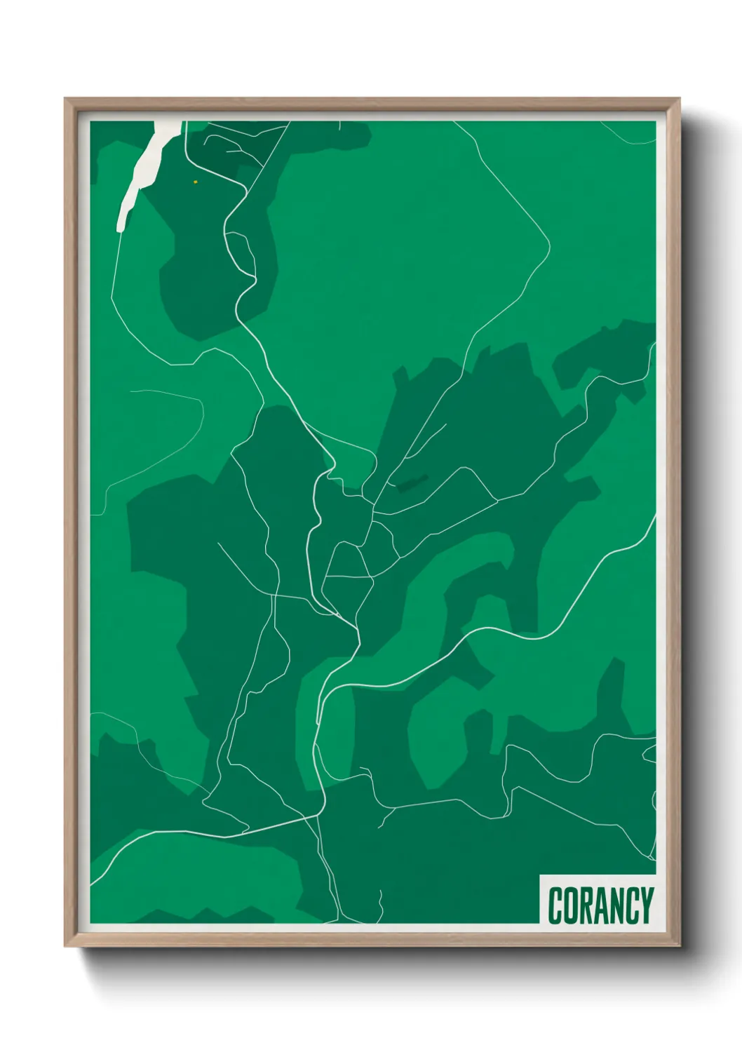 Une affiche de carte sur Corancy