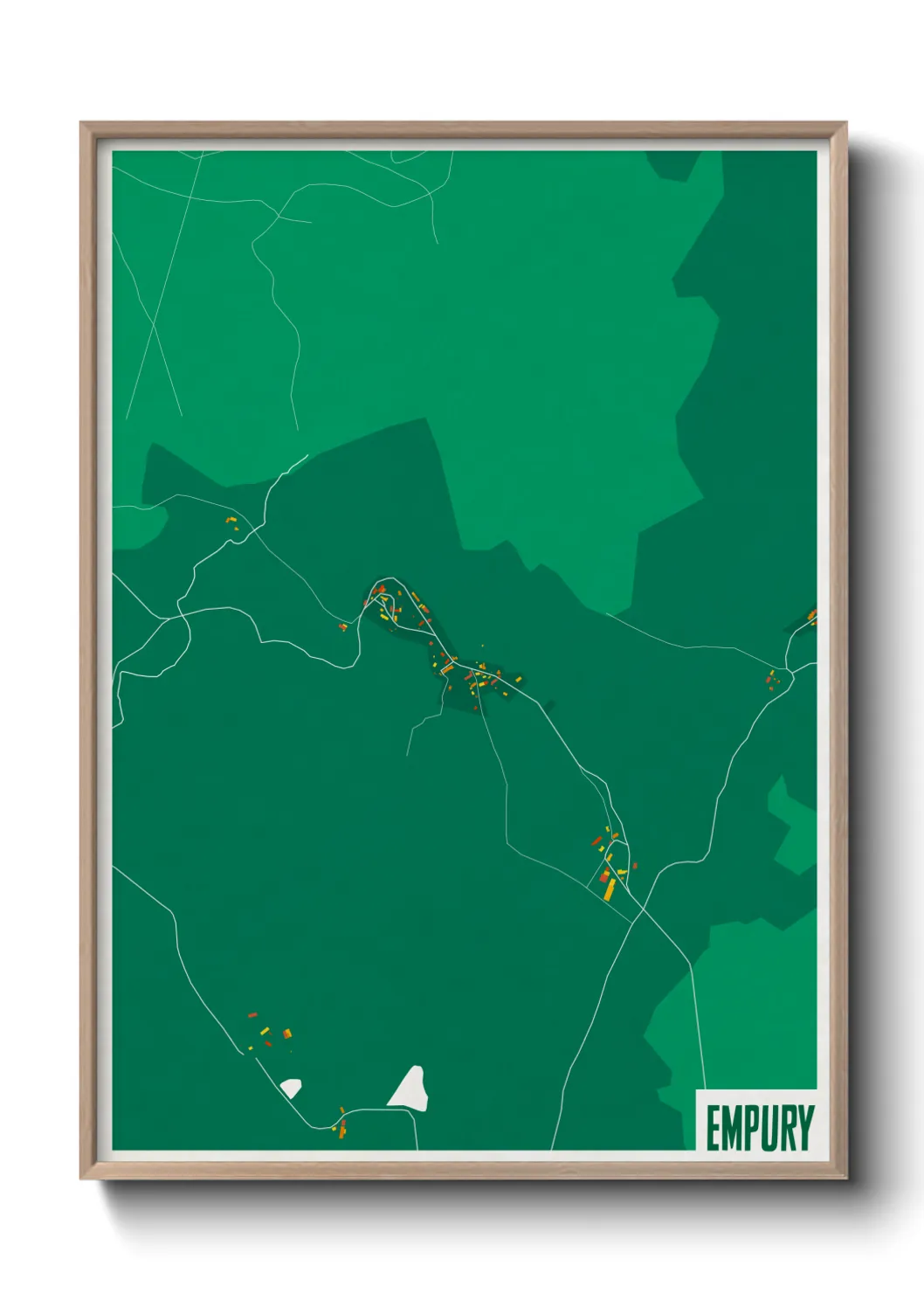 Une affiche de carte sur Empury