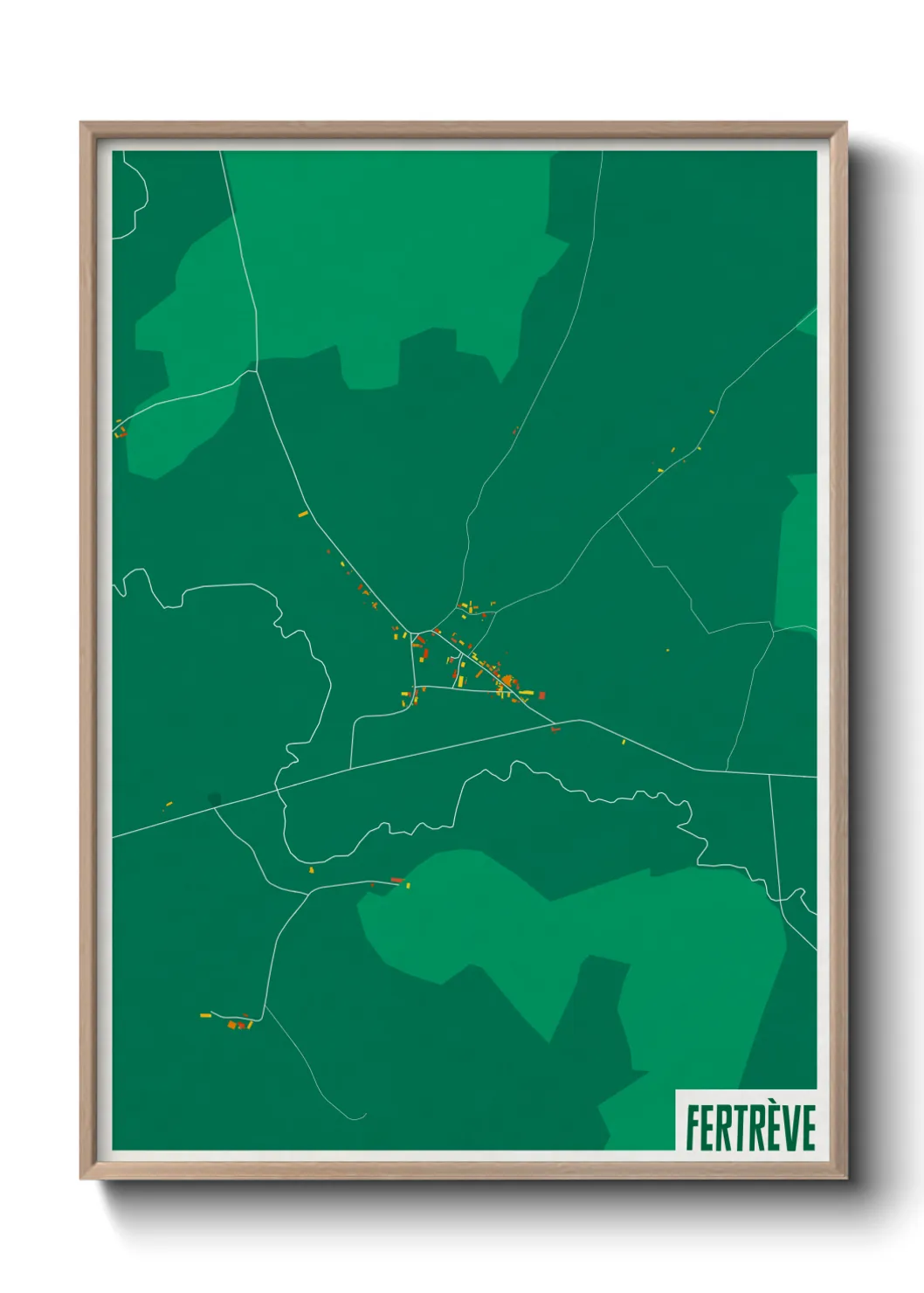 Une affiche de carte sur Fertrève