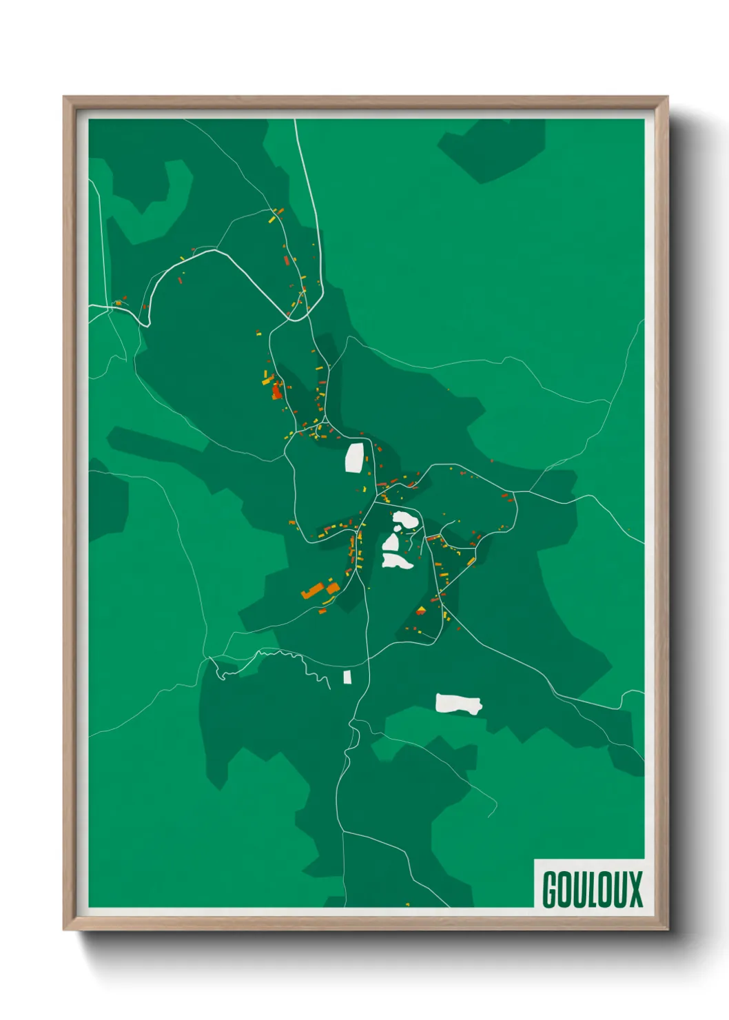 Une affiche de carte sur Gouloux