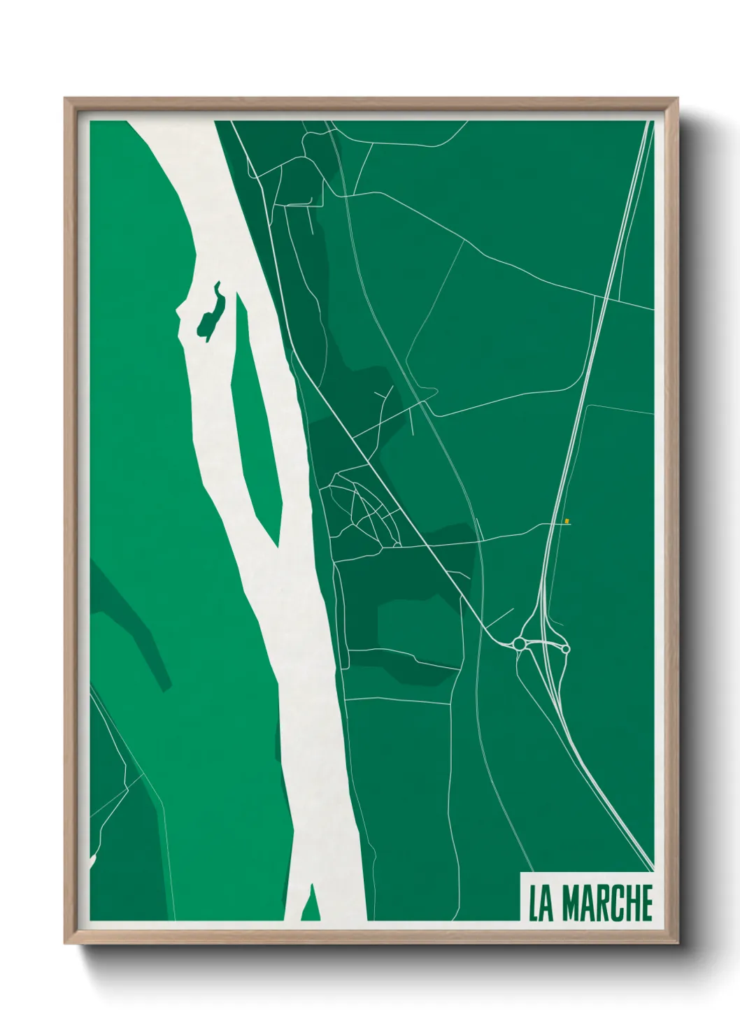 Une affiche de carte sur La Marche