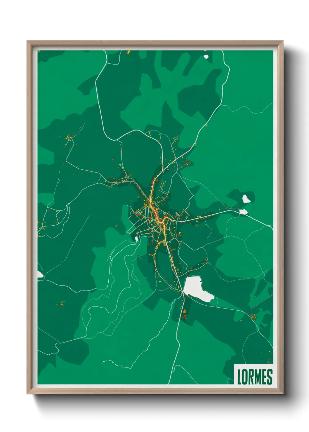 Une affiche de carte sur Lormes