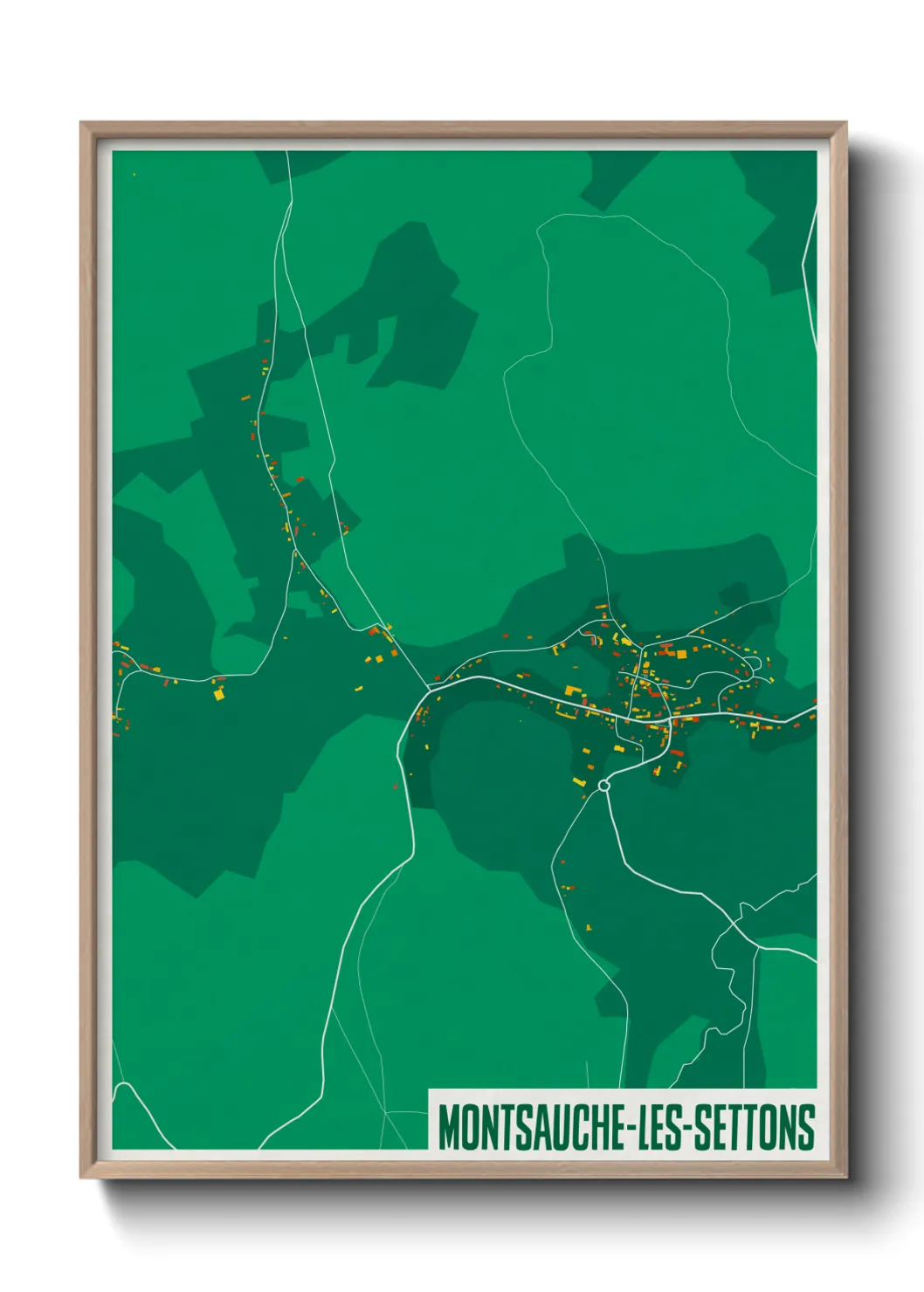 Une affiche de carte sur Montsauche-les-Settons