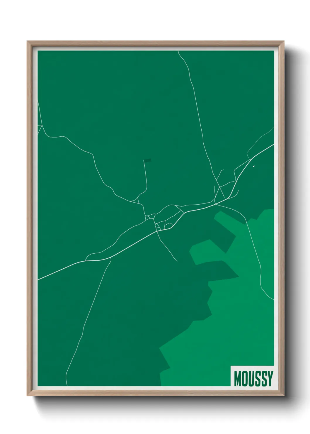 Une affiche de carte sur Moussy