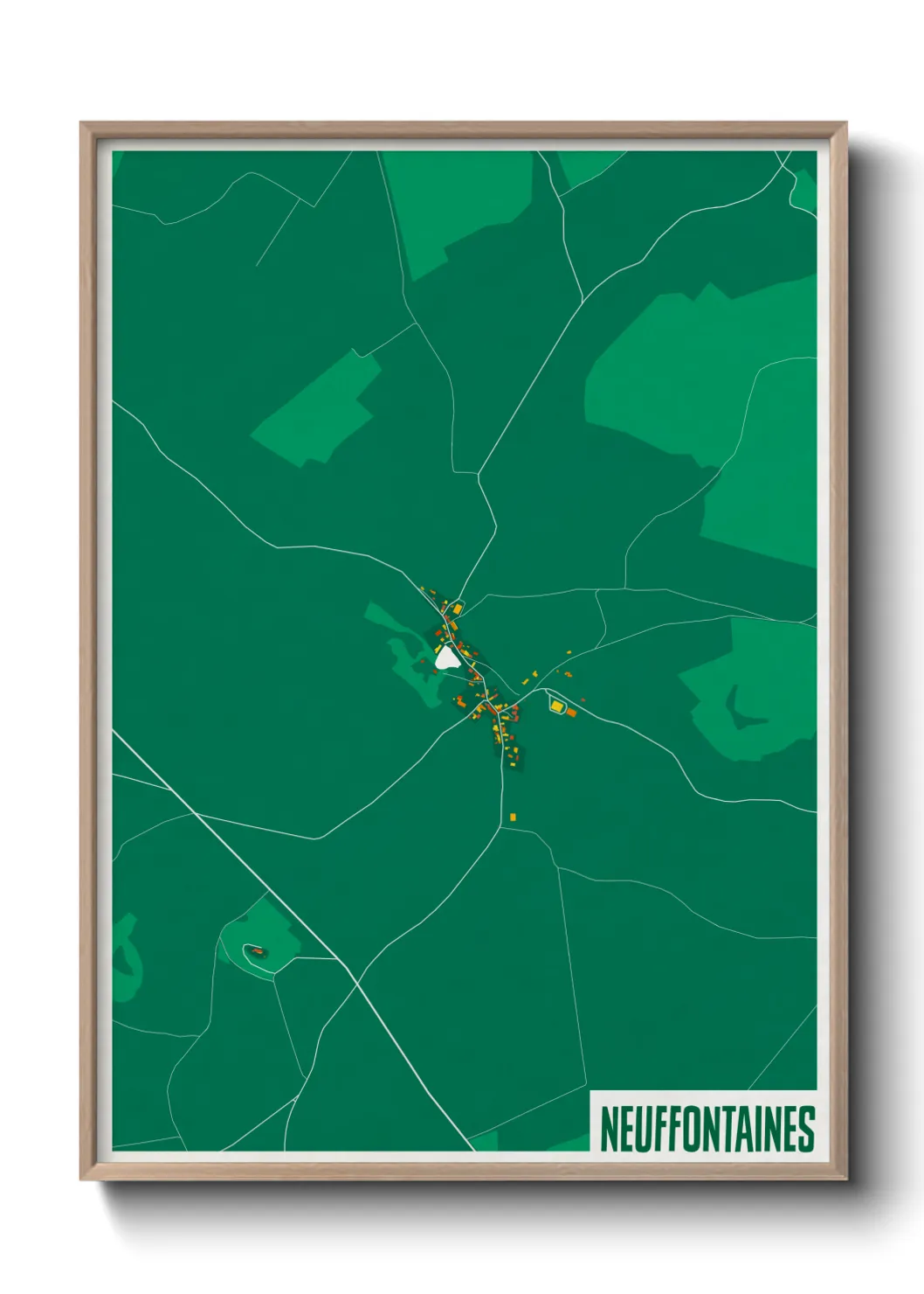 Une affiche de carte sur Neuffontaines