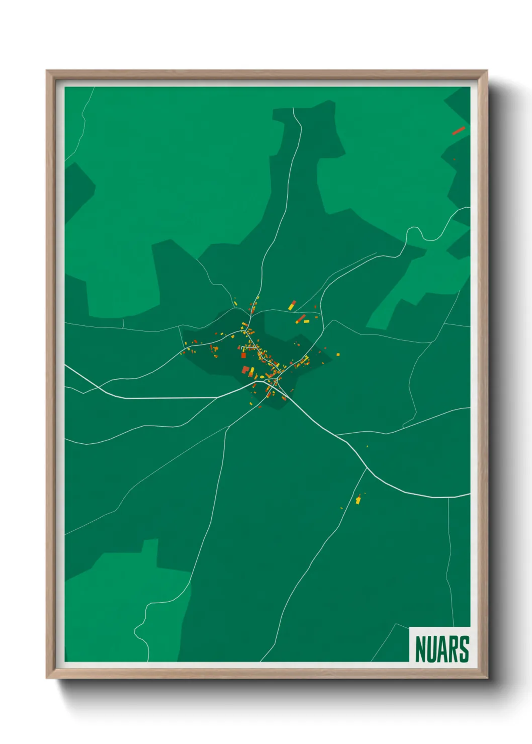 Une affiche de carte sur Nuars