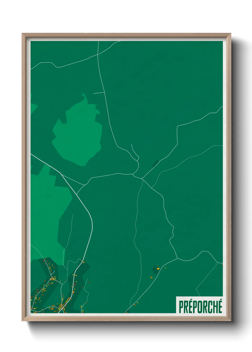 Une affiche de carte sur Préporché