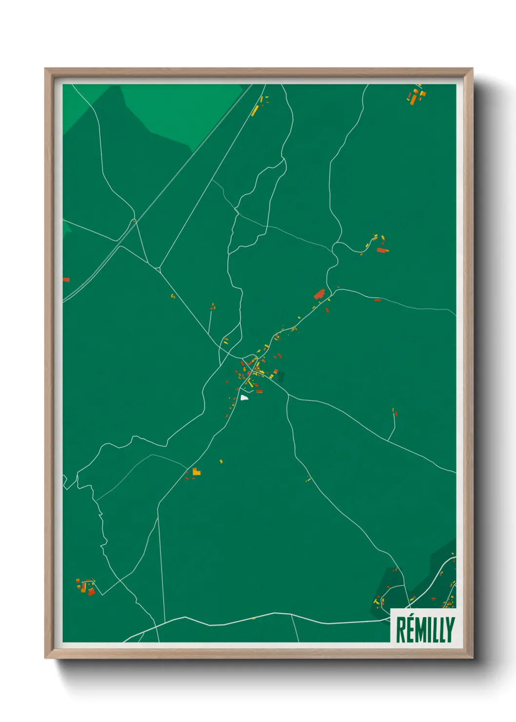 Une affiche de carte sur Rémilly