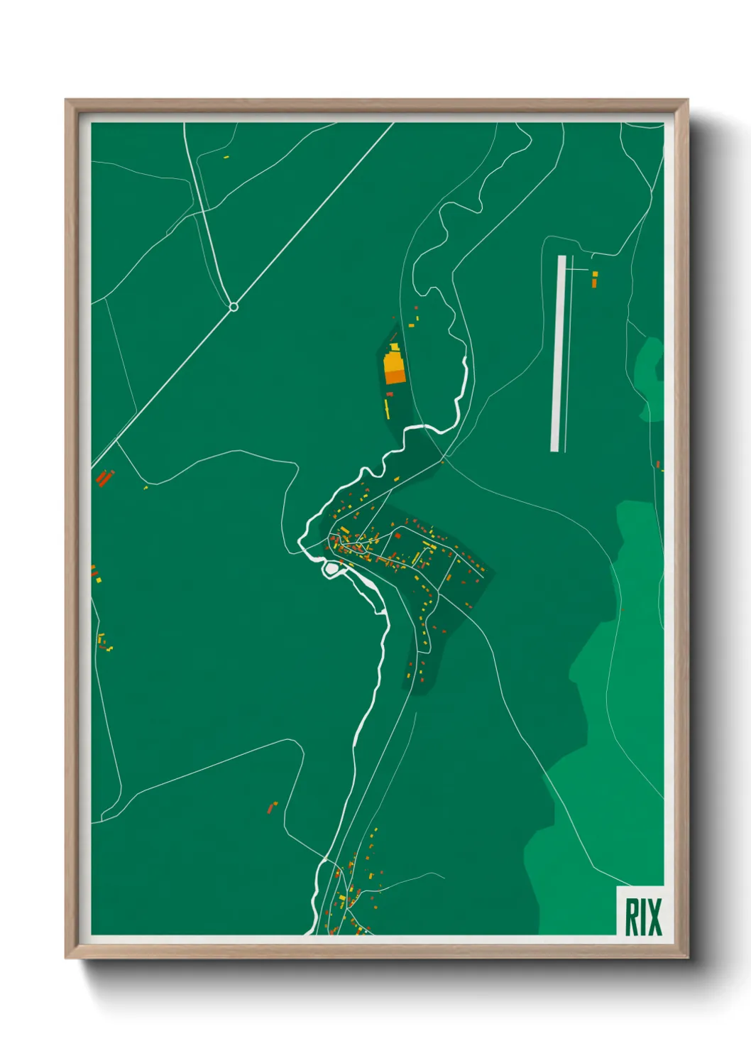 Une affiche de carte sur Rix