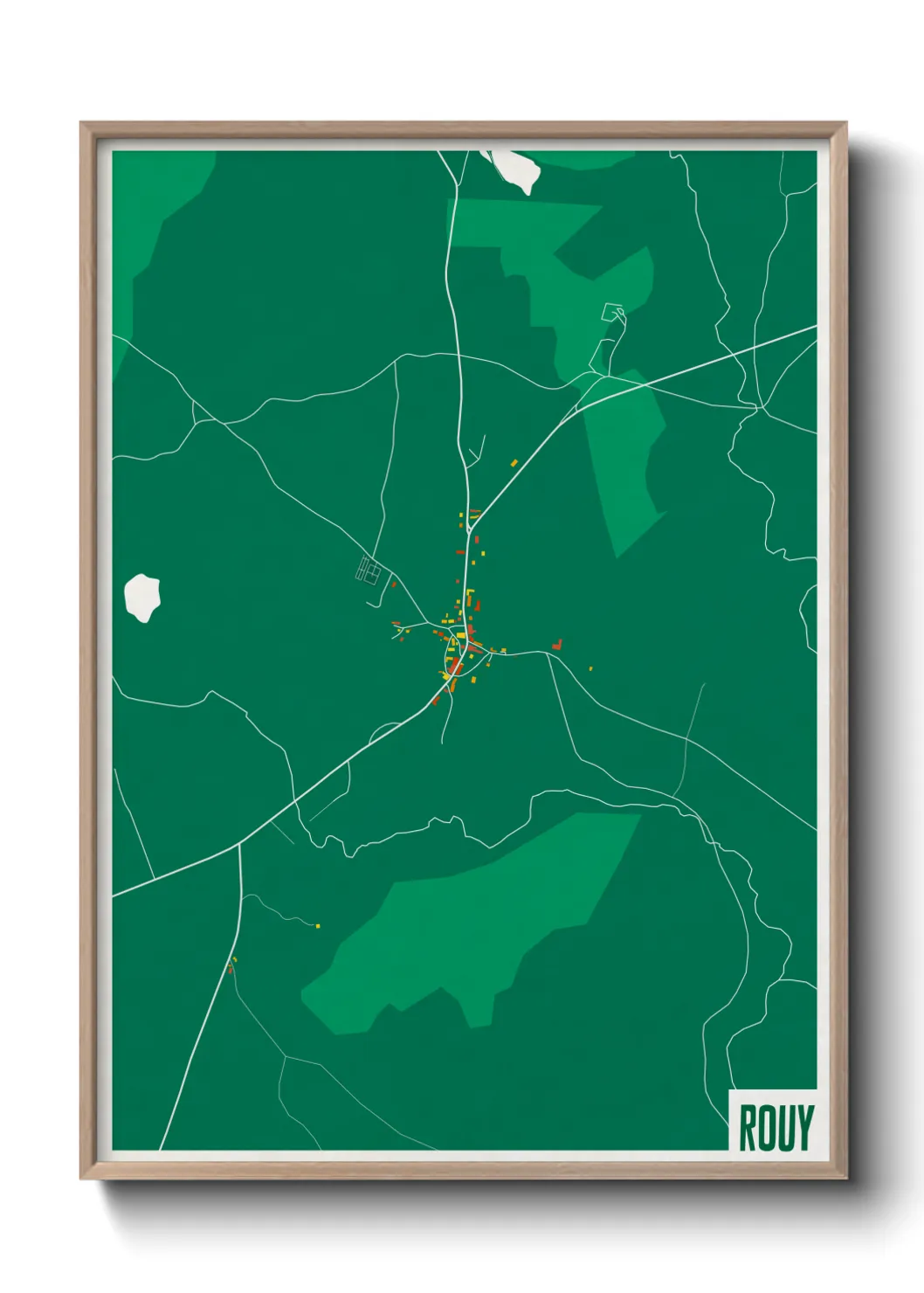 Une affiche de carte sur Rouy