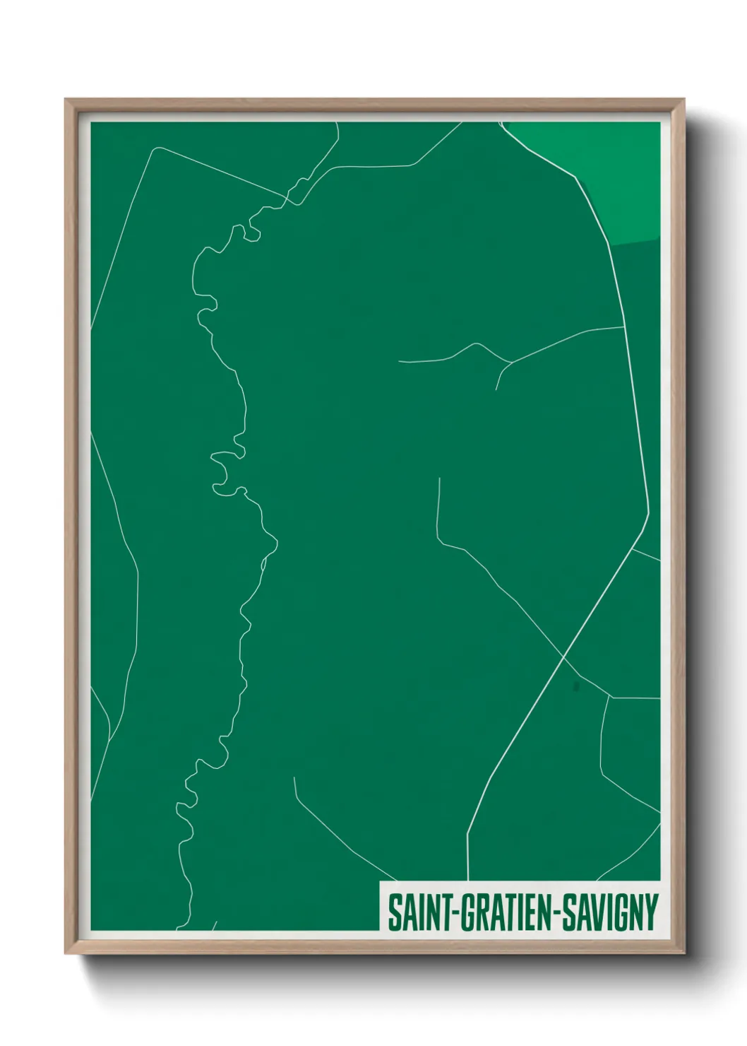 Une affiche de carte sur Saint-Gratien-Savigny