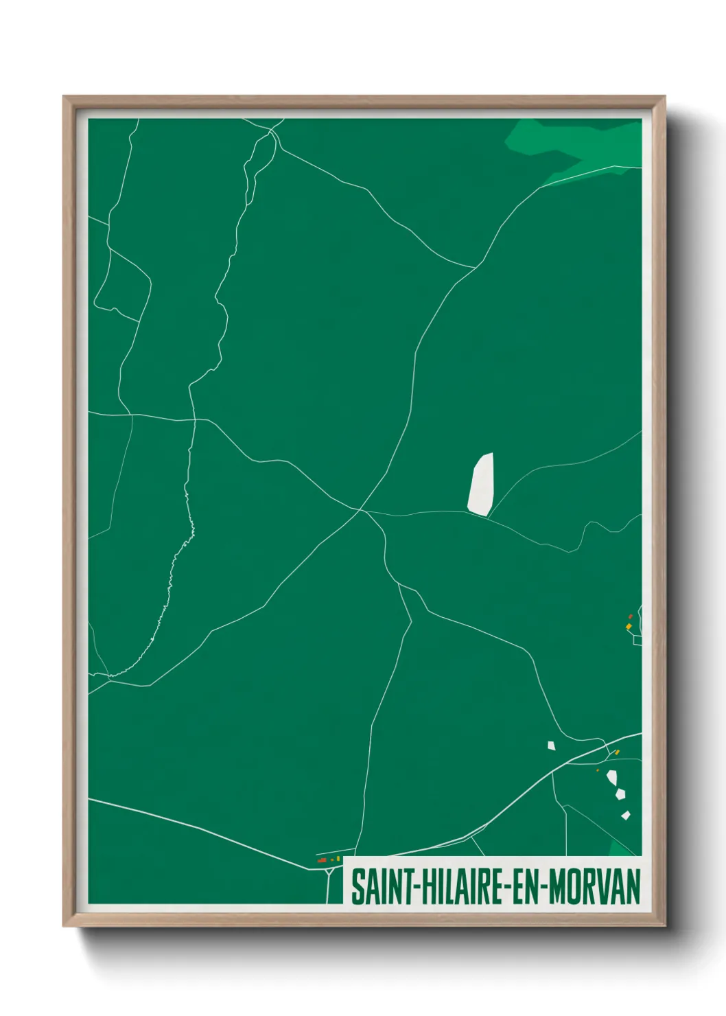 Un poster carteSaint-Hilaire-en-Morvan