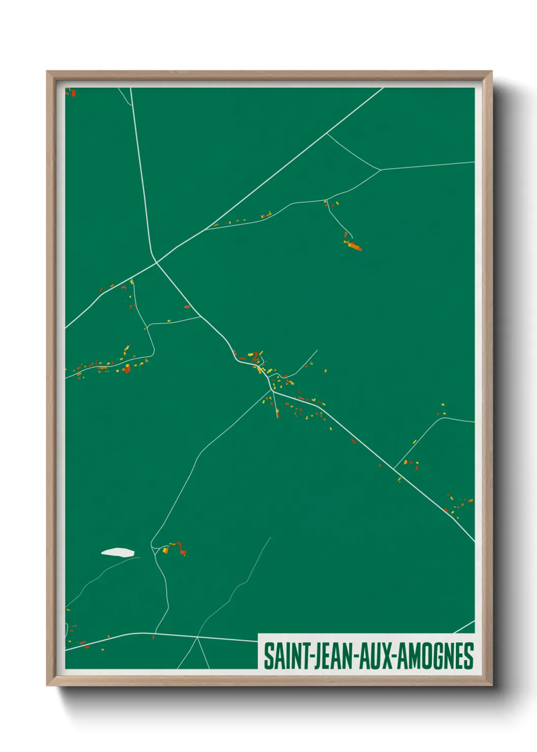 Une affiche de carte sur Saint-Jean-aux-Amognes