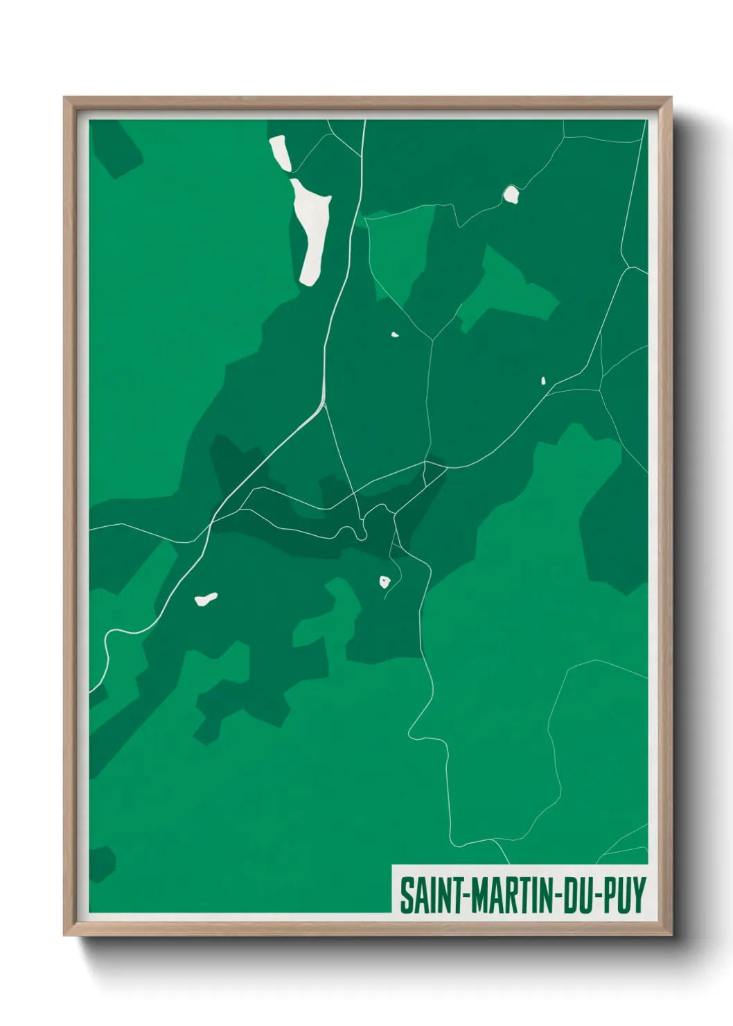 Une affiche de carte sur Saint-Martin-du-Puy